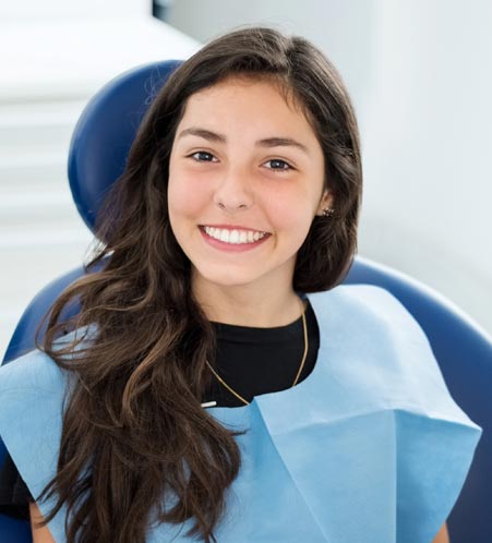Teenage dental patient